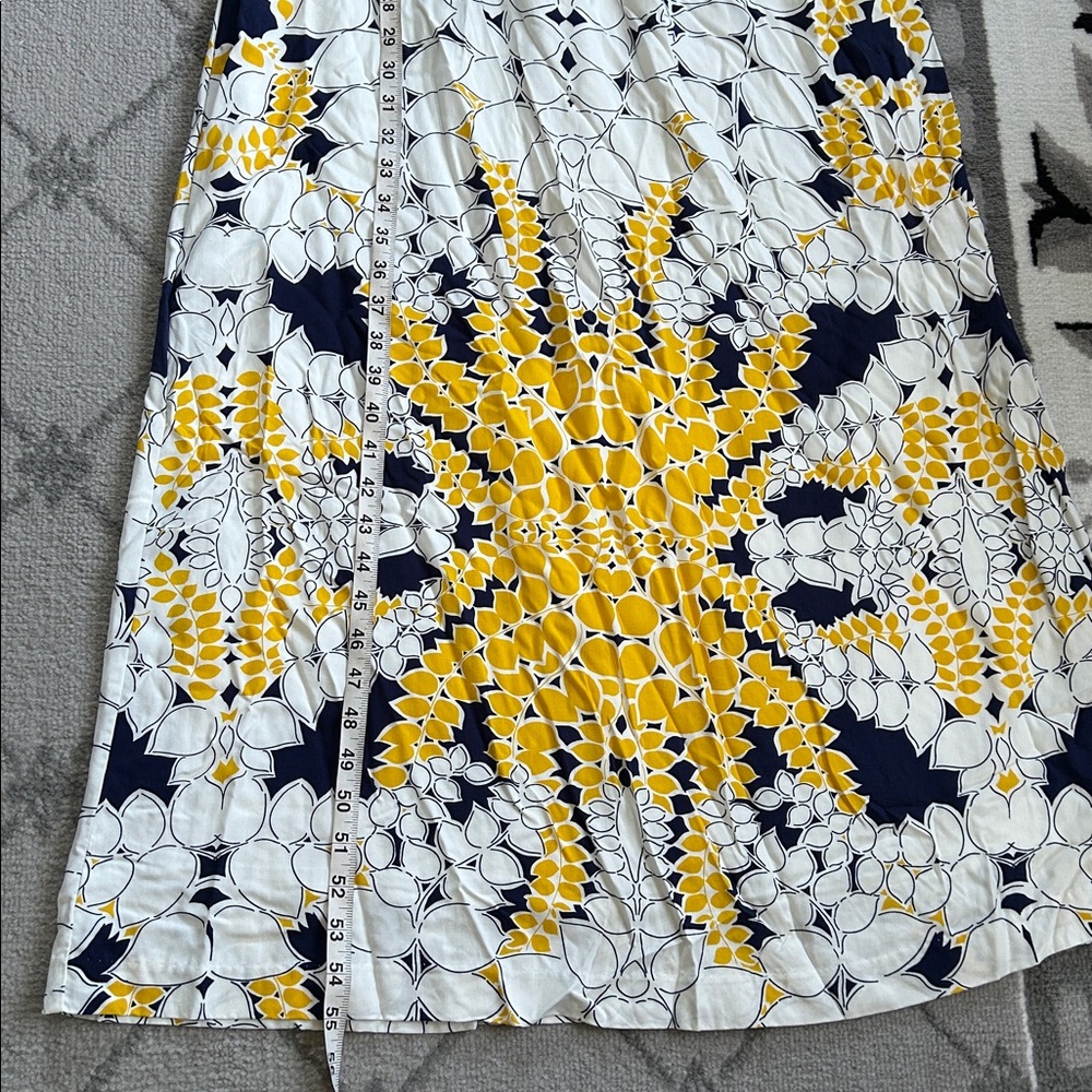 GAP Yellow and Blue Floral Lined Maxi Dress RN 54023 - Picture 7 of 12